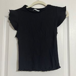 Zara black ribbed women’s top size S